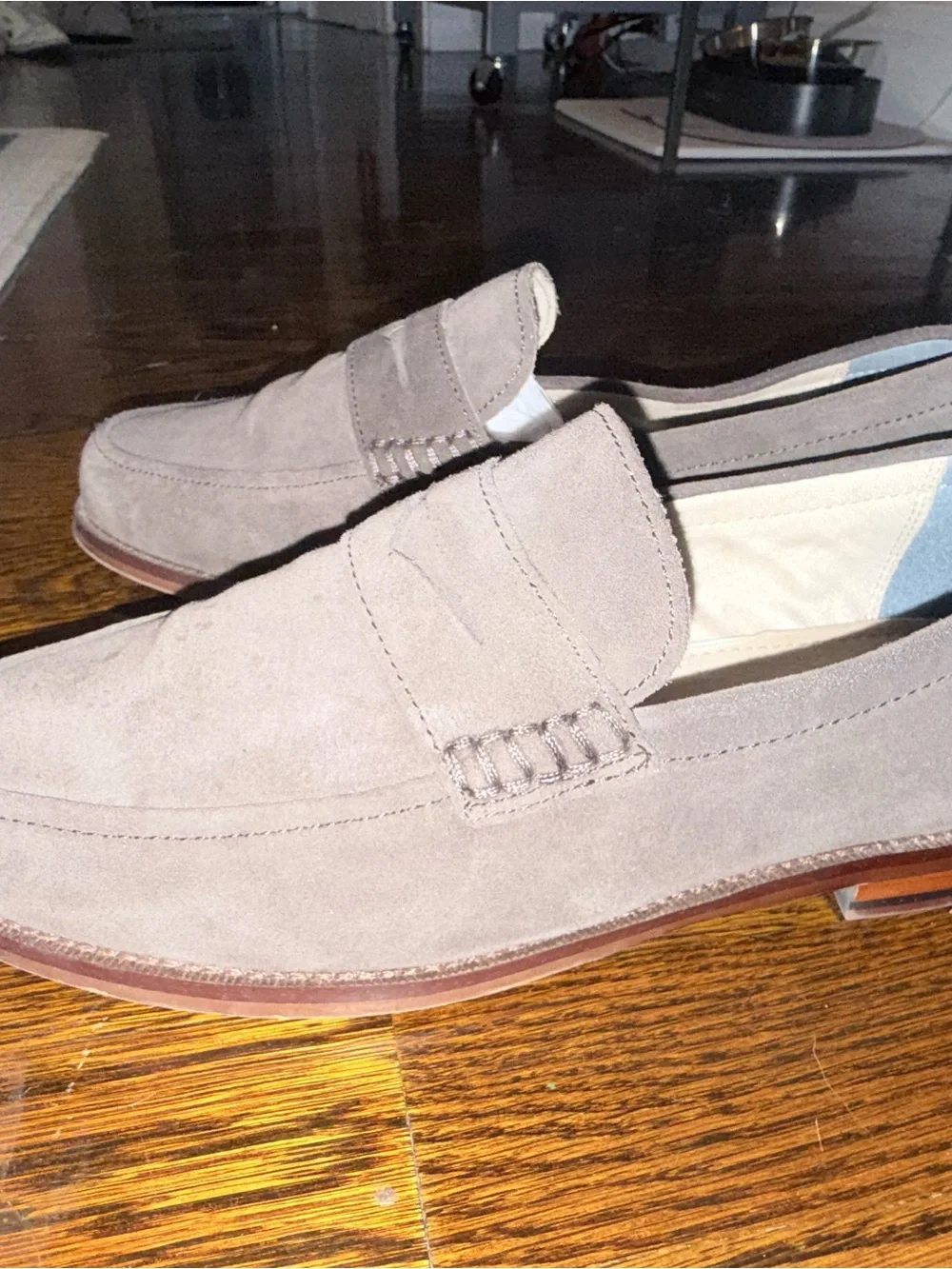 Banana Republic Suede Penny Loafers in Brown